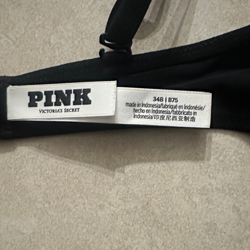 PINK Victoria’s Secret Women's Black Seamless Bra 34B - Picture 3 of 4